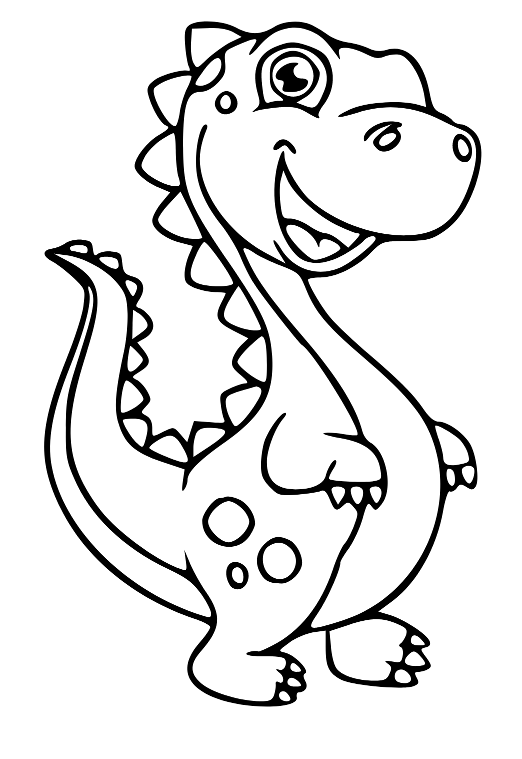 Tiranossauro rex páginas para colorir para criança