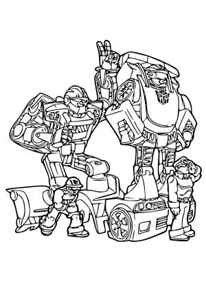 Free Printable Rescue Bots Coloring Pages for Adults and Kids - Lystok.com