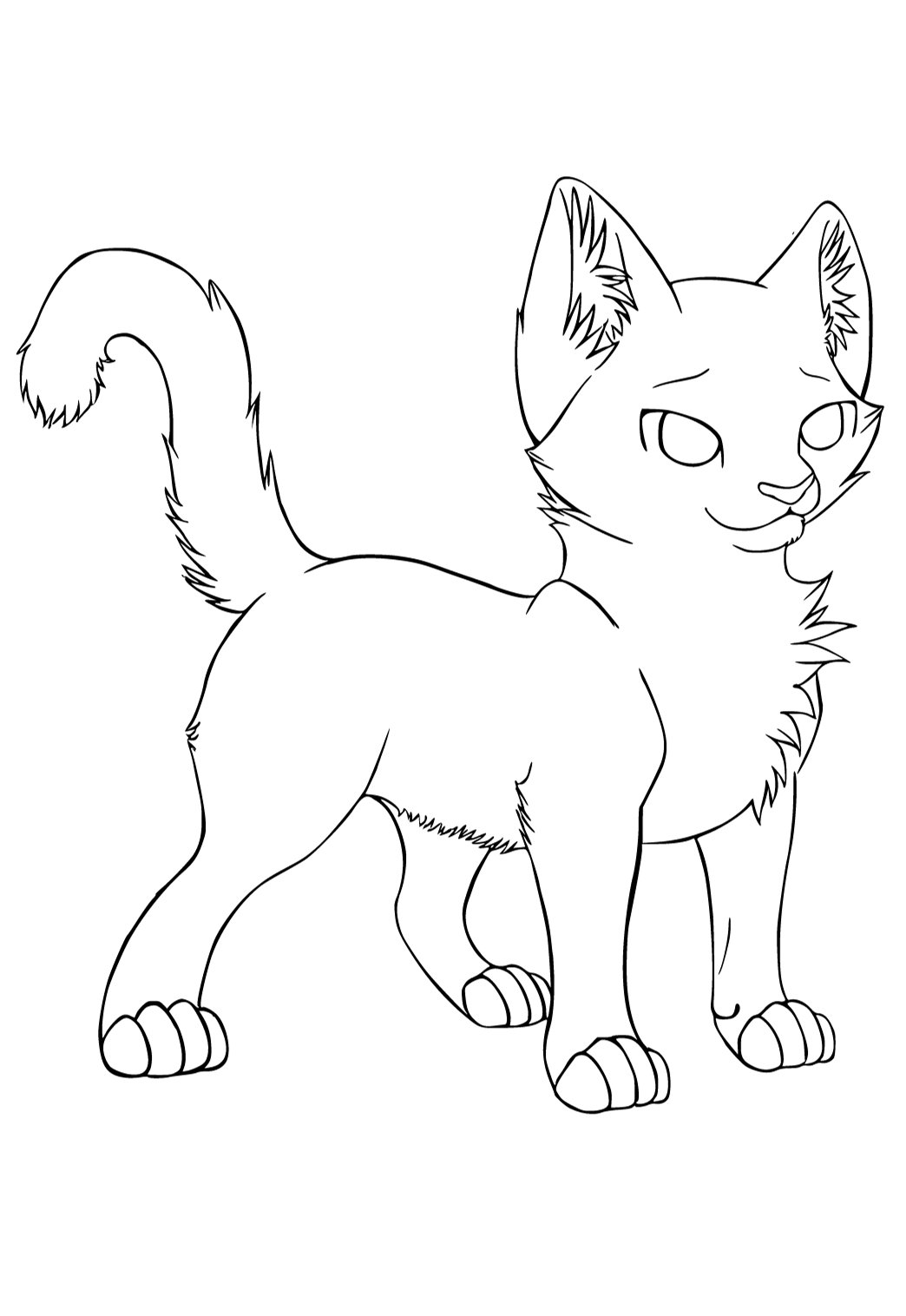 Free Printable Warrior Cats Easy Coloring Page for Adults and Kids ...