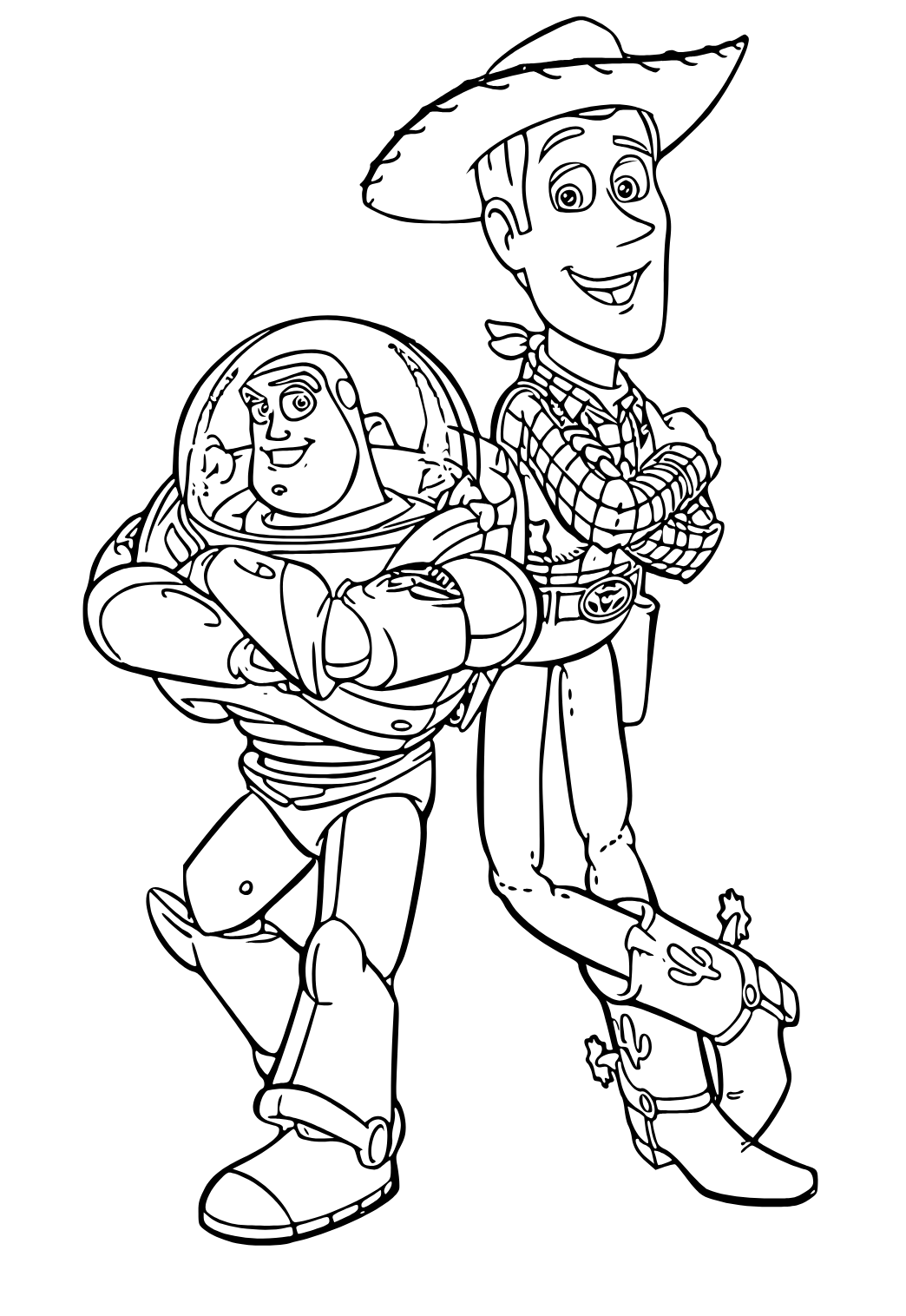 Desen Woody Prieteni de Colorat Imprimabilă Gratuită Pentru Adulți și ...