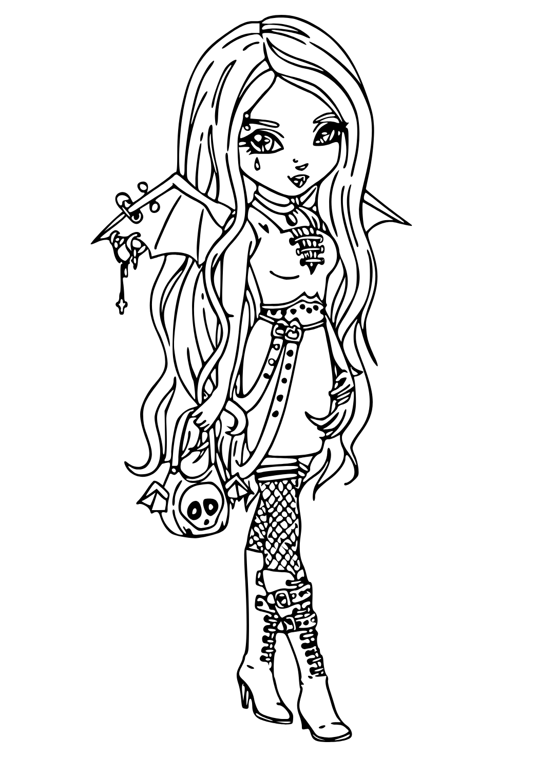 Desenho de princesa gótica para colorir  Desenhos para colorir e imprimir  gratis