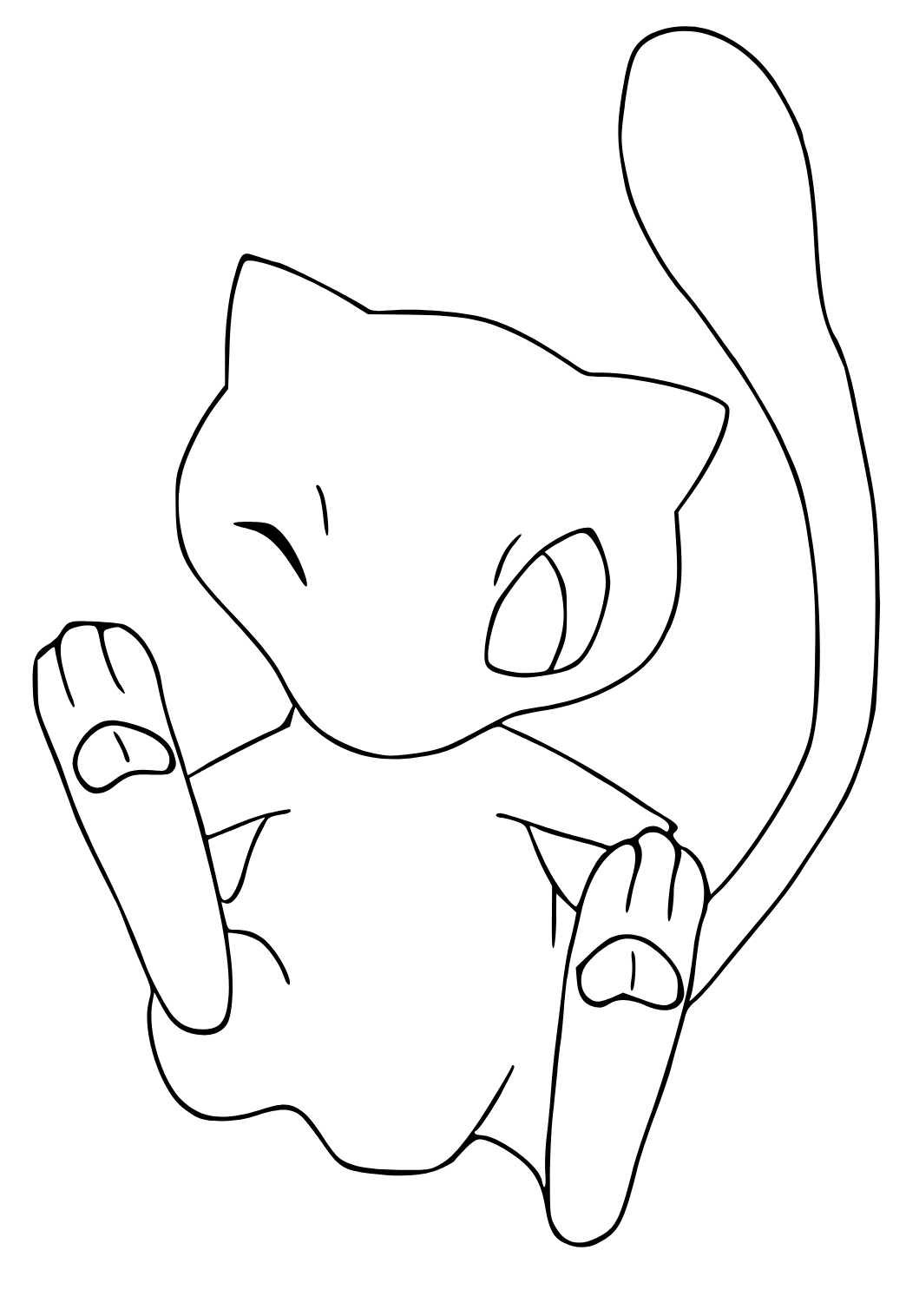 Desenho e Imagem Mewtwo Cauda para Colorir e Imprimir Grátis para Adultos e  Crianças 