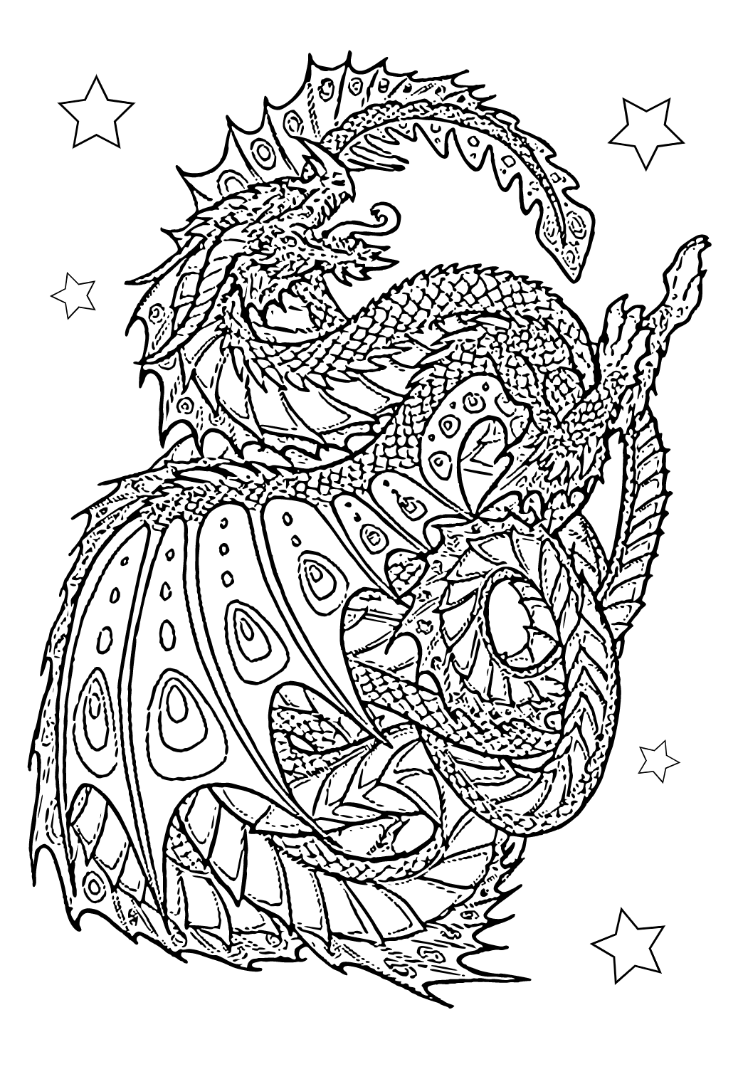 Раскраски драконы – для печати