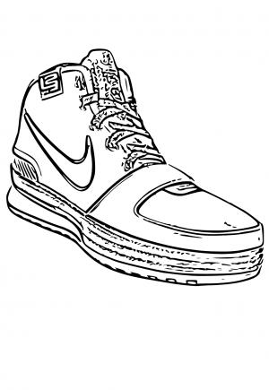 Free Printable Sneaker Coloring Pages for Adults and Kids - Lystok.com
