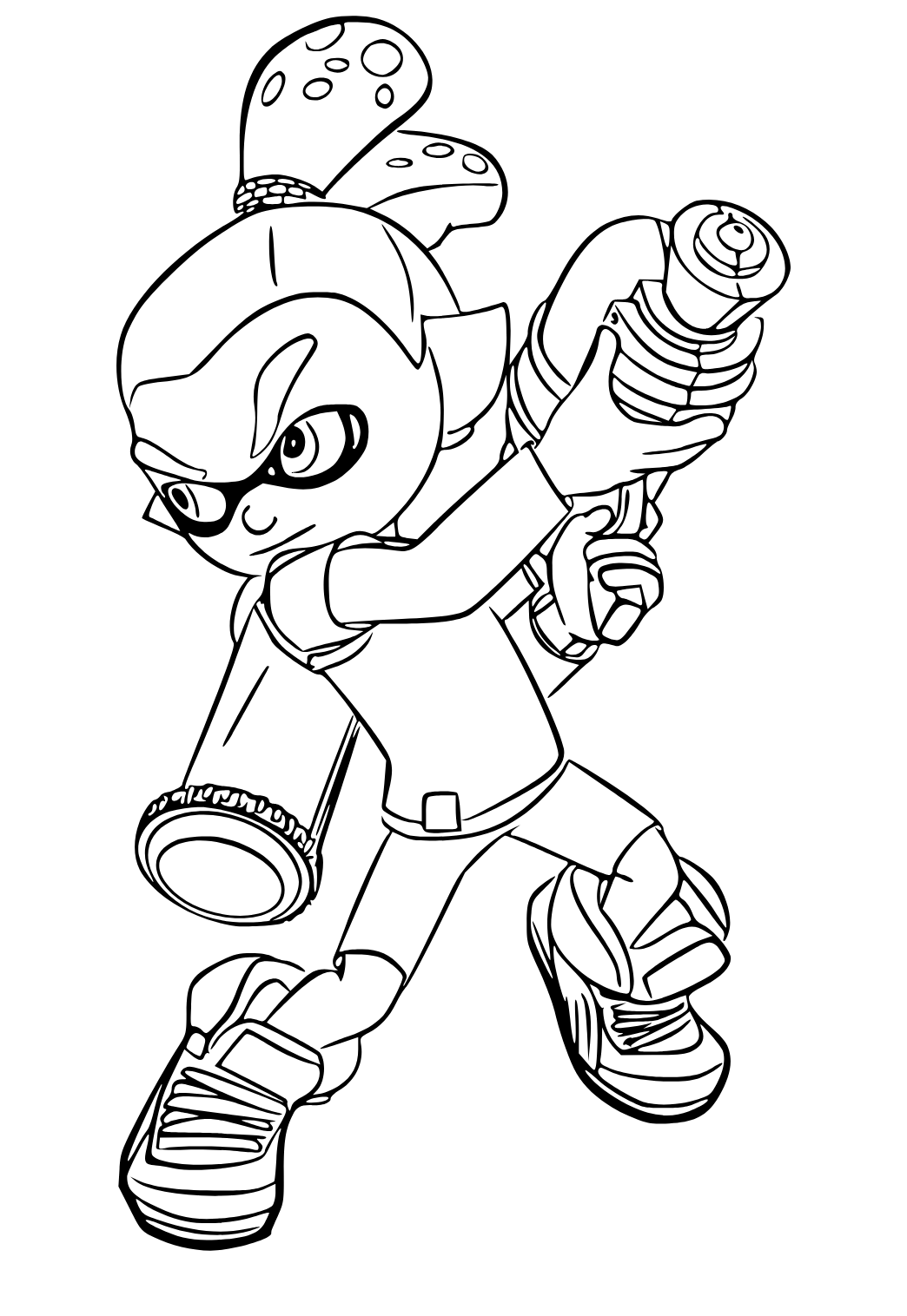 Free Printable Splatoon Warrior Coloring Page for Adults and Kids ...