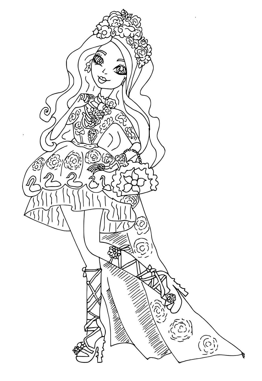 ever after high raven queen coloring pages