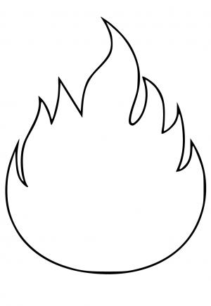 Desenho de Emoji de fogo para colorir  Desenhos para colorir e imprimir  gratis