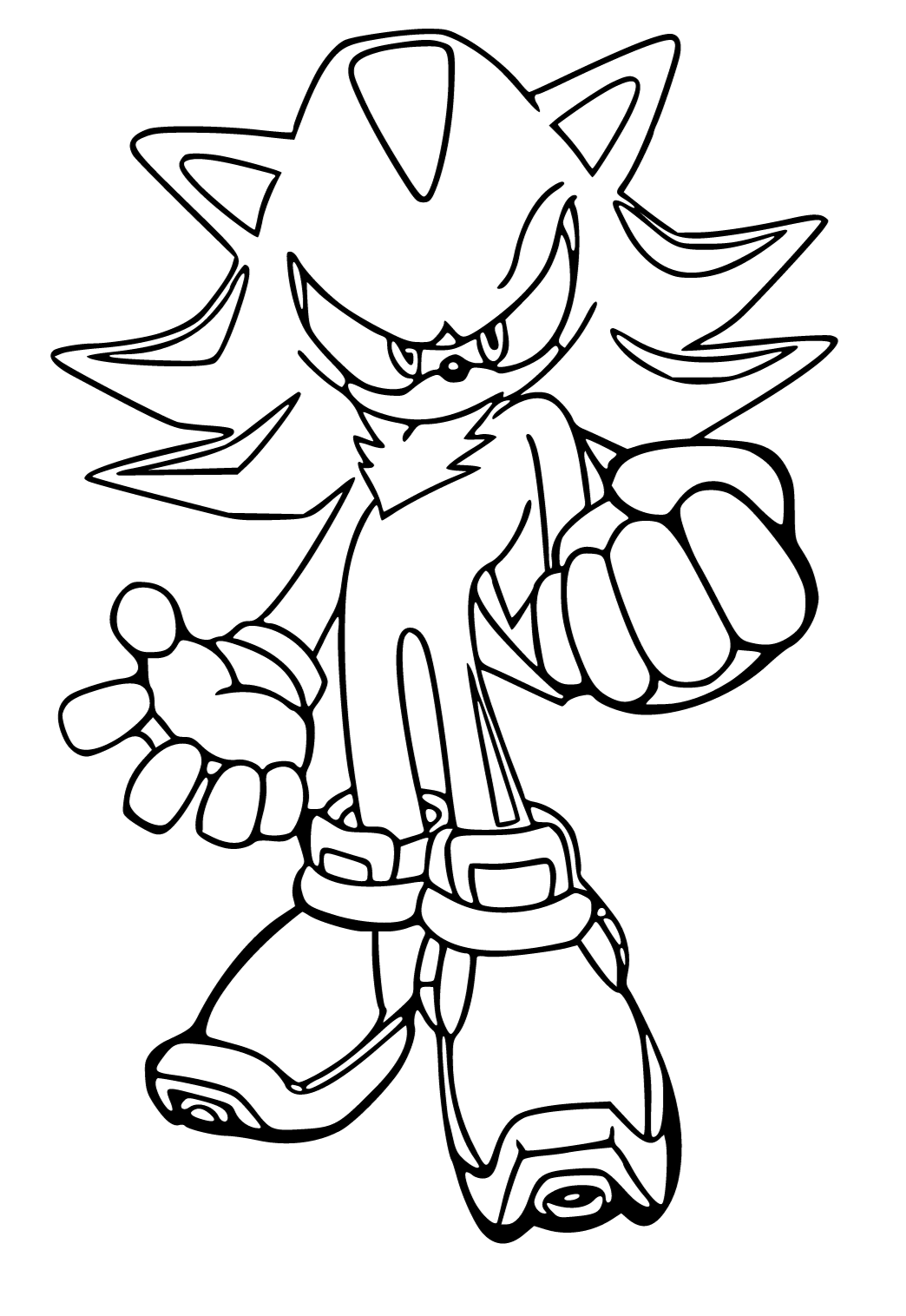 Coloring page Sonic Shadow the Hedgehog