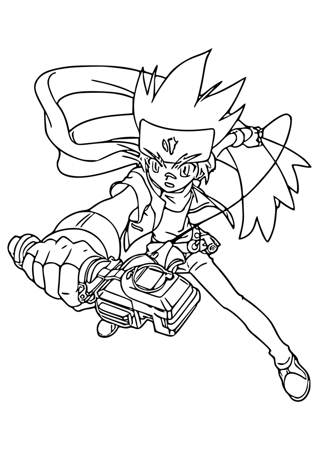 Free Printable Beyblade Attack Coloring Page for Adults and Kids ...