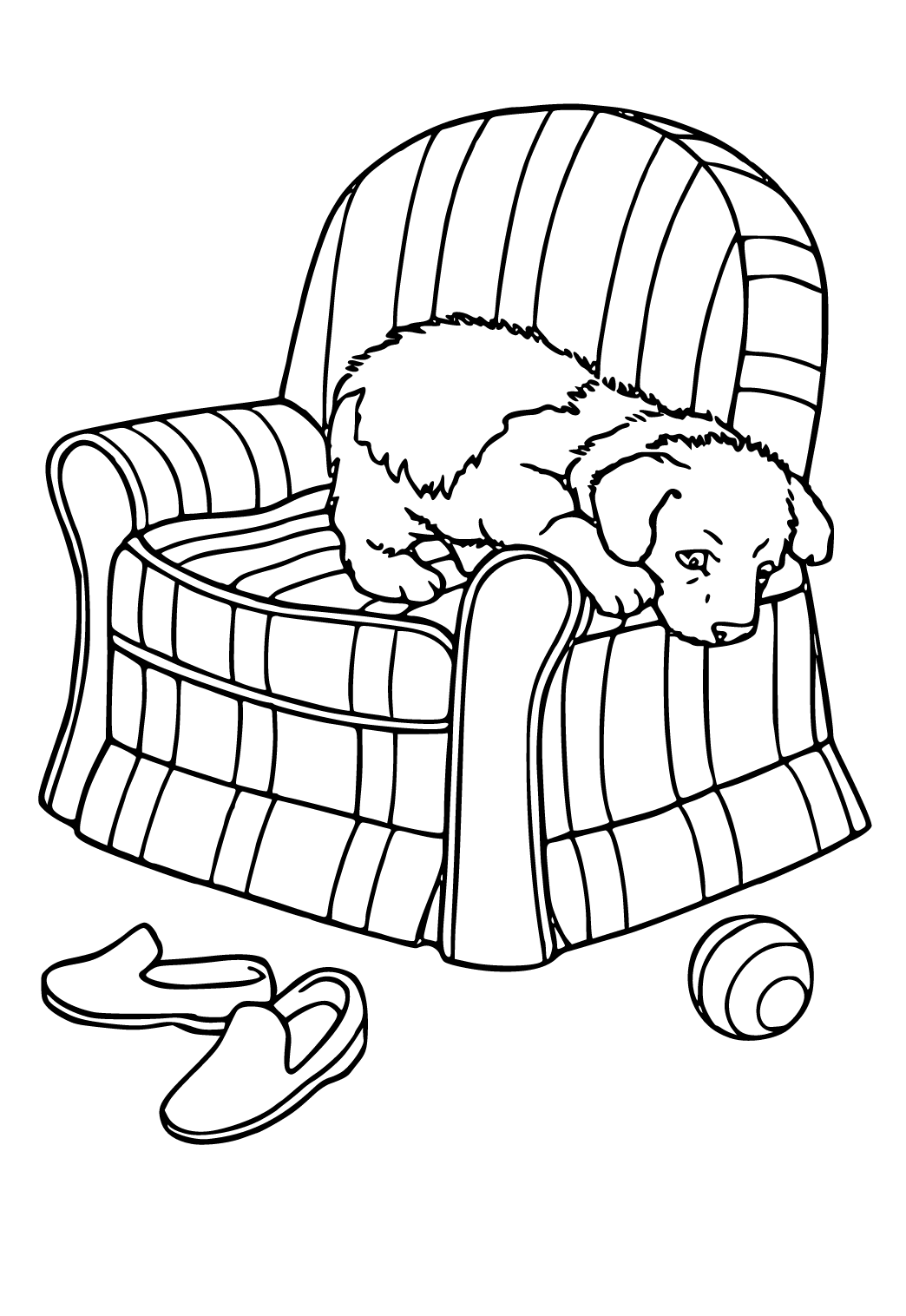 armchair coloring sheet