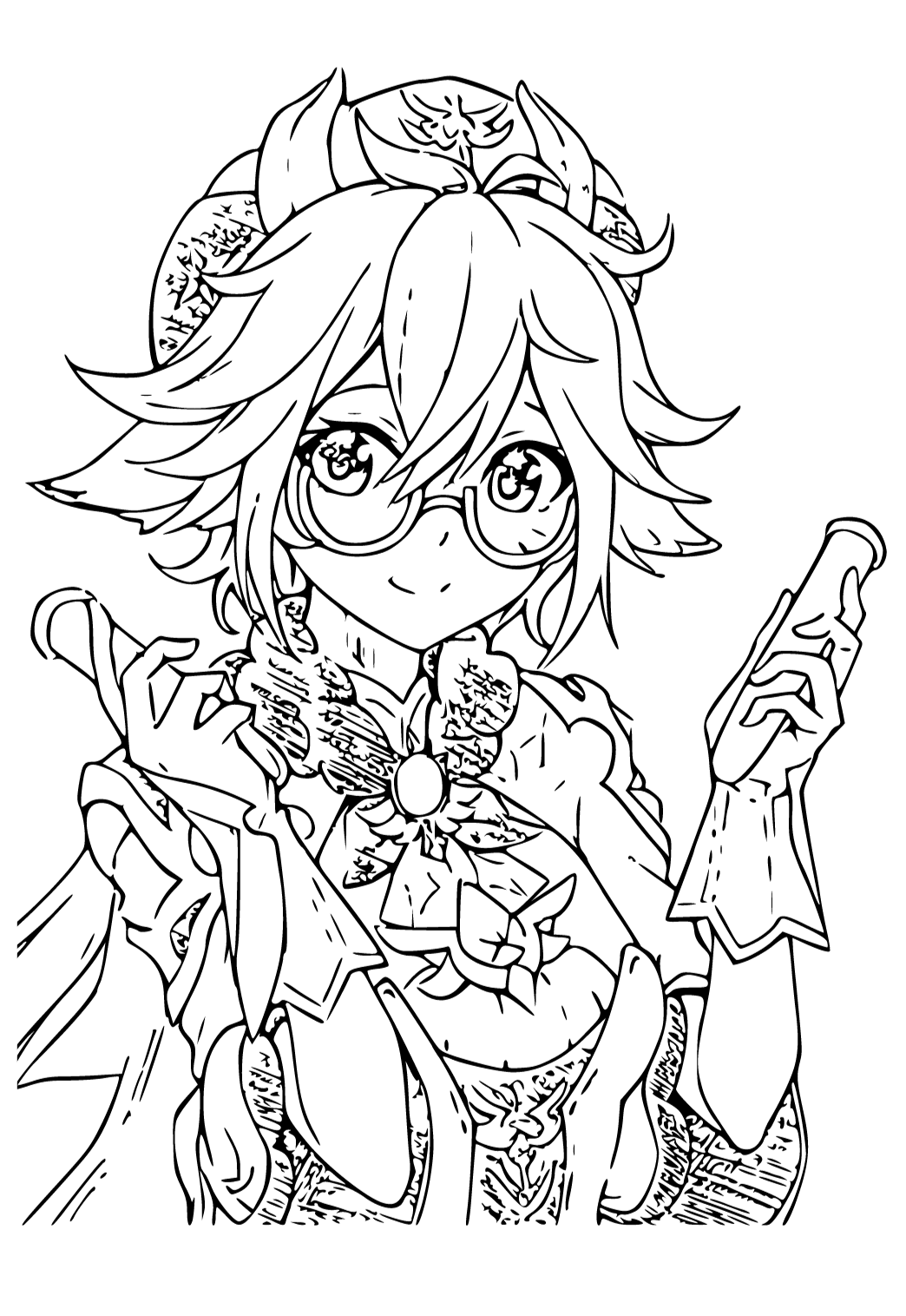 Free Printable Genshin Impact Magic Coloring Page for Adults and Kids ...
