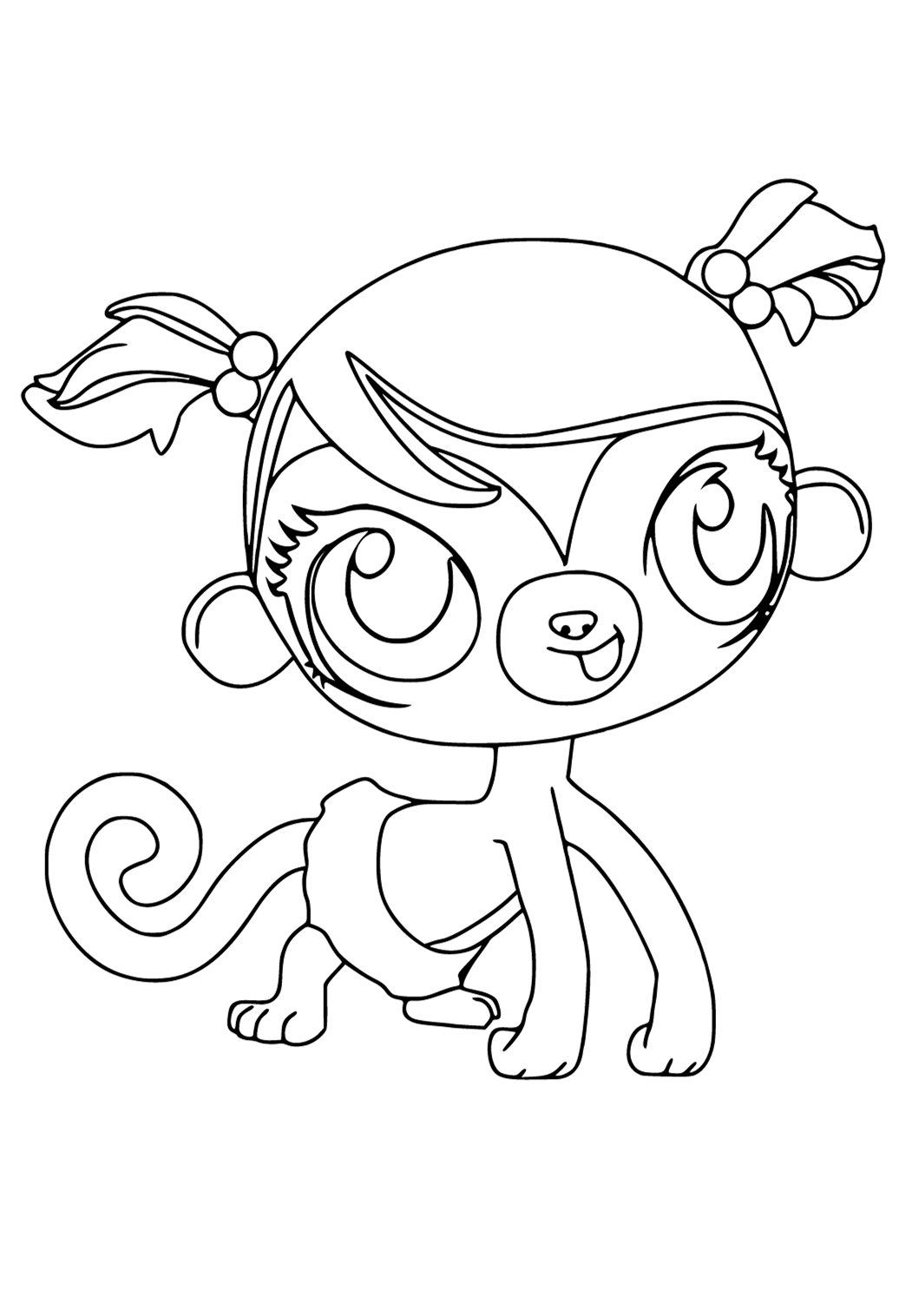 Desenho e Imagem O Menor Pet Shop Macaco para Colorir e Imprimir Grátis  para Adultos e Crianças 