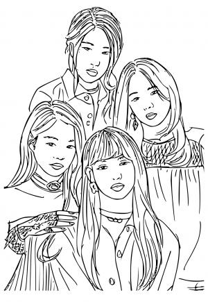 Free Printable Blackpink Coloring Pages for Adults and Kids - Lystok.com