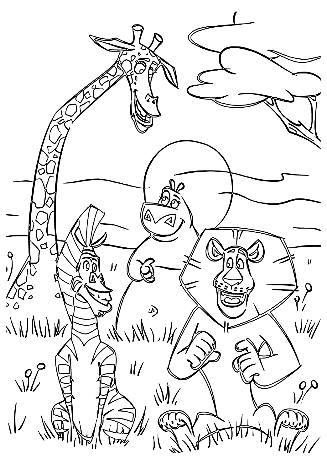 free-printable-madagascar-characters-coloring-page-for-adults-and-kids