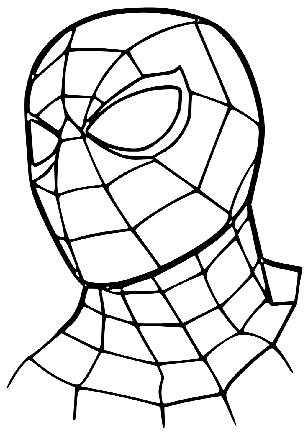 Coloriage Spiderman Tête à Imprimer Gratuit pour Adultes et Enfants 
