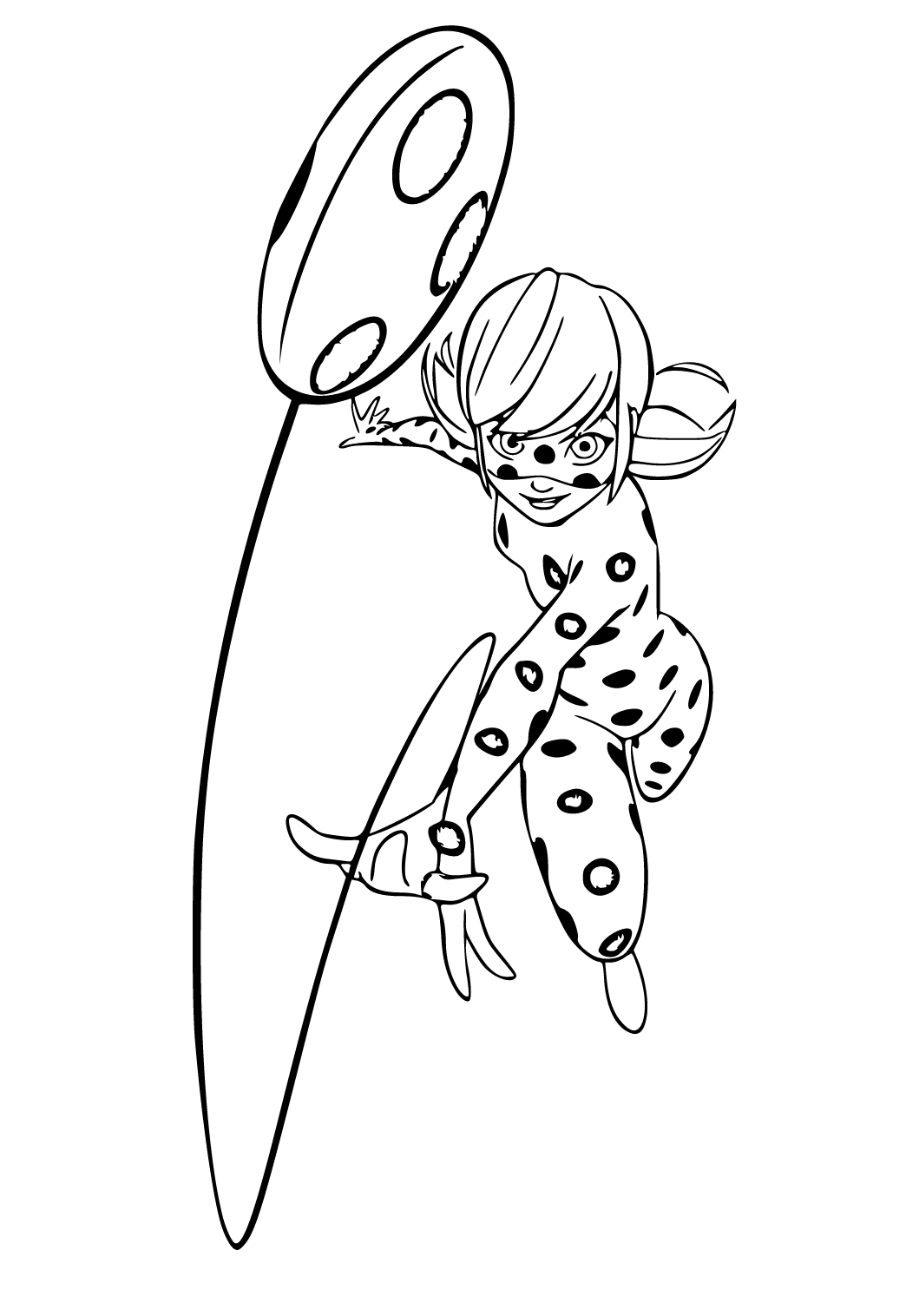 Free Printable Miraculous Ladybug Hit Coloring Page for Adults and Kids -  