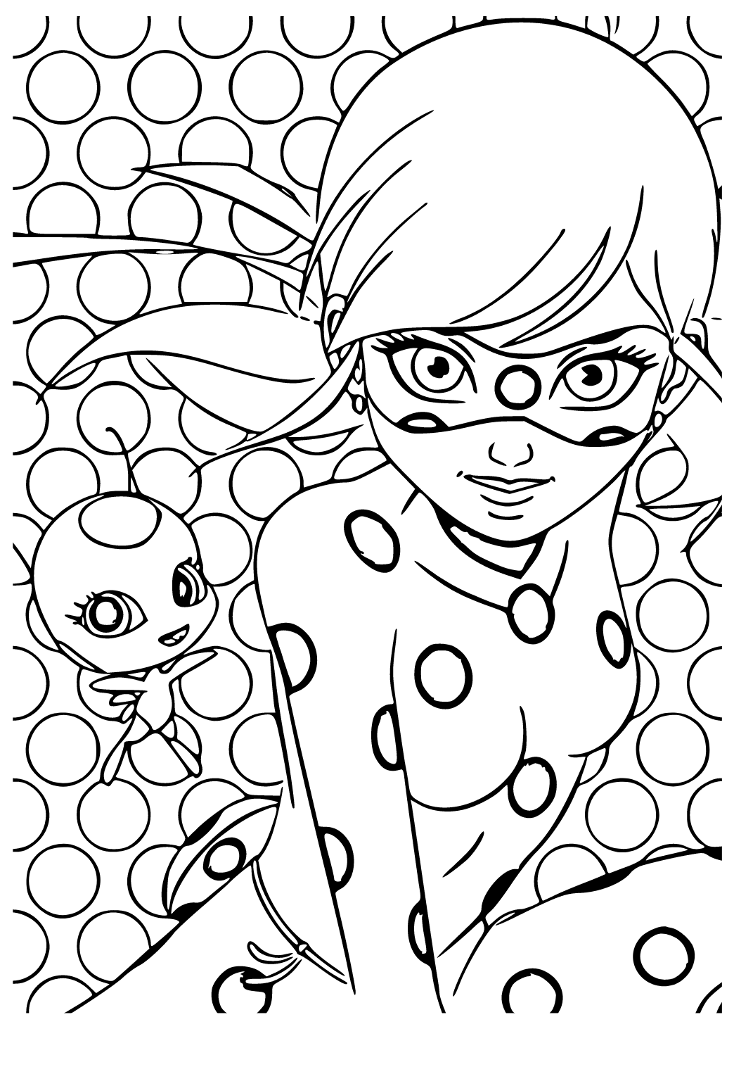 Desenho e Imagem Ladybug Assistente para Colorir e Imprimir Grátis