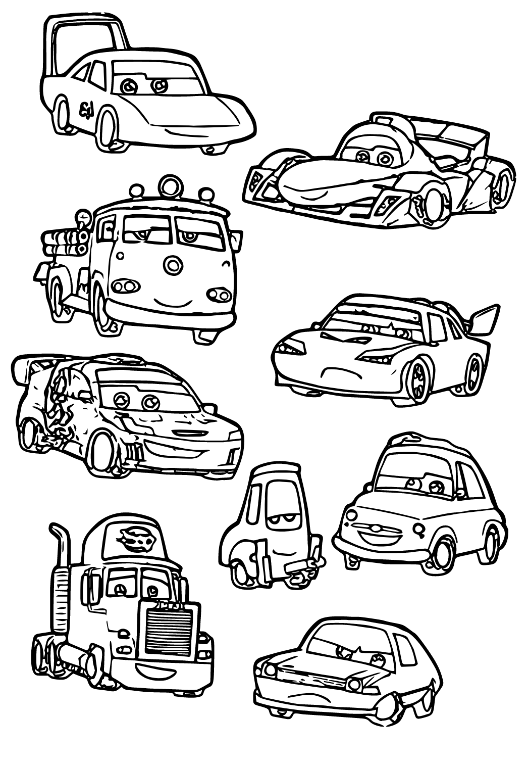 Carros para colorir - Desenhos Imprimir