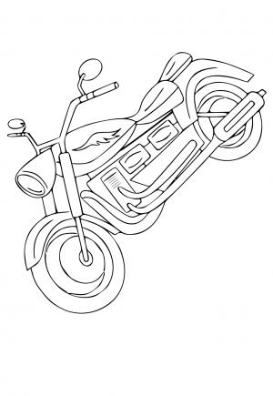 Desenhos de Uma Motocicleta para Colorir e Imprimir 