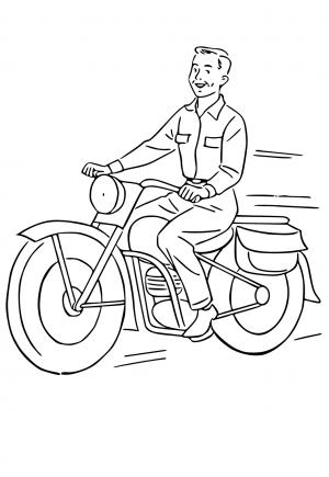 Desenho e Imagem Motocicleta Fácil para Colorir e Imprimir Grátis para  Adultos e Crianças (Meninas e Meninos) 