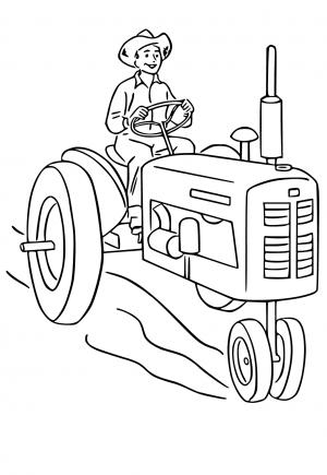 Ilmaiset Tulostettavat Traktori Värityskuvat Aikuisille ja Lapsille -  