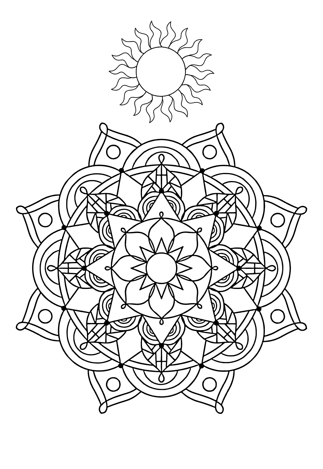 Coloriage Mandala Imprimer Coloriage Mandala Fleur à Imprimer Gratuit pour Adultes et Enfants -  Lystok.com