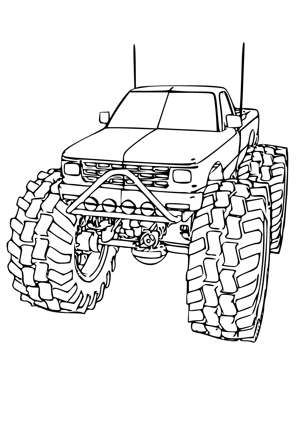 Desenho e Imagem Monster Truck Rodas para Colorir e Imprimir Grátis para  Adultos e Crianças 