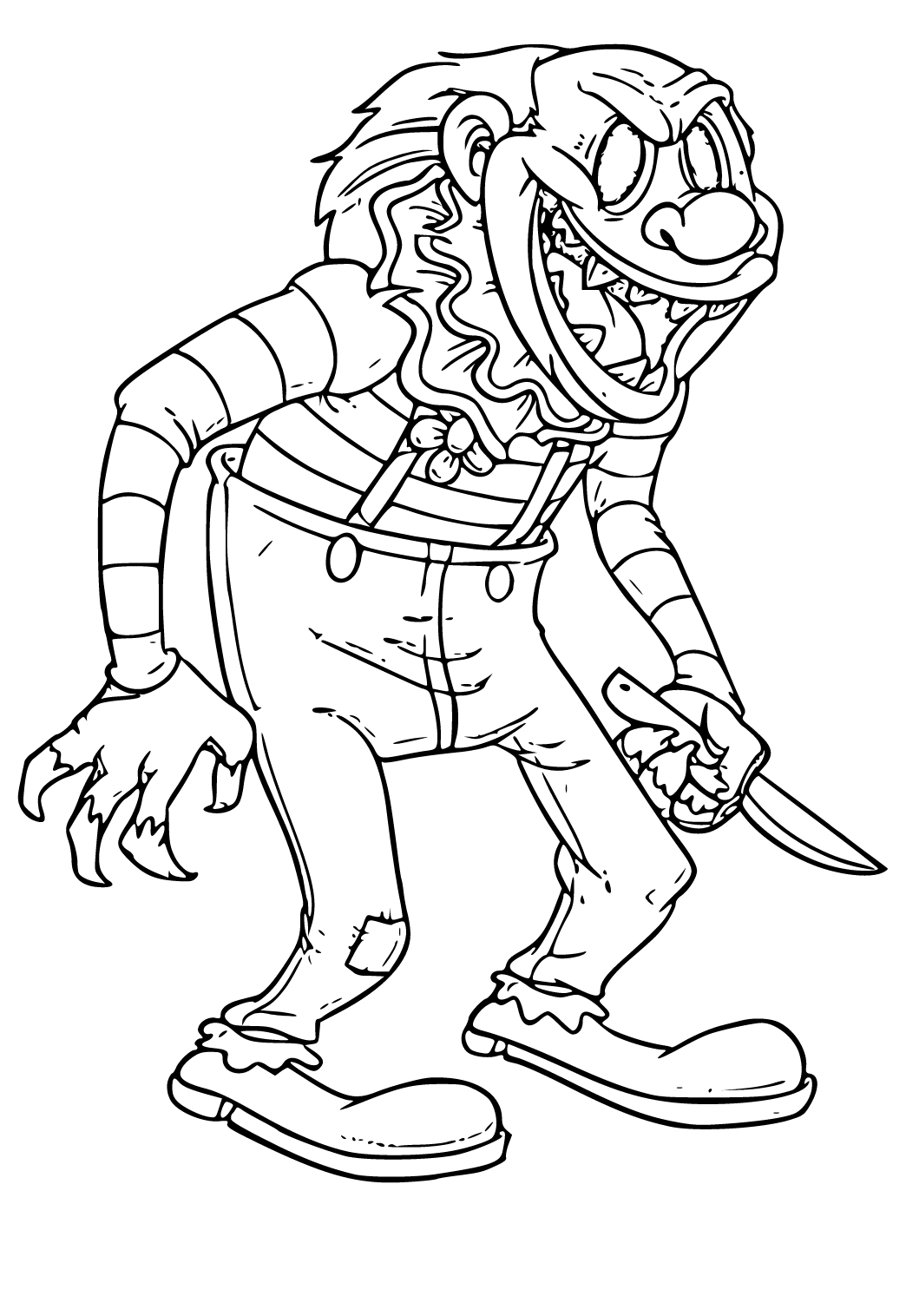 killer clown coloring pages
