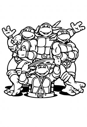 Desenhos e Imagens Tartarugas Ninjas para Colorir e Imprimir Grátis para  Adultos e Crianças 