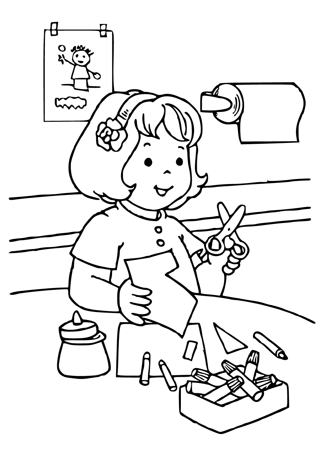 scissors coloring page