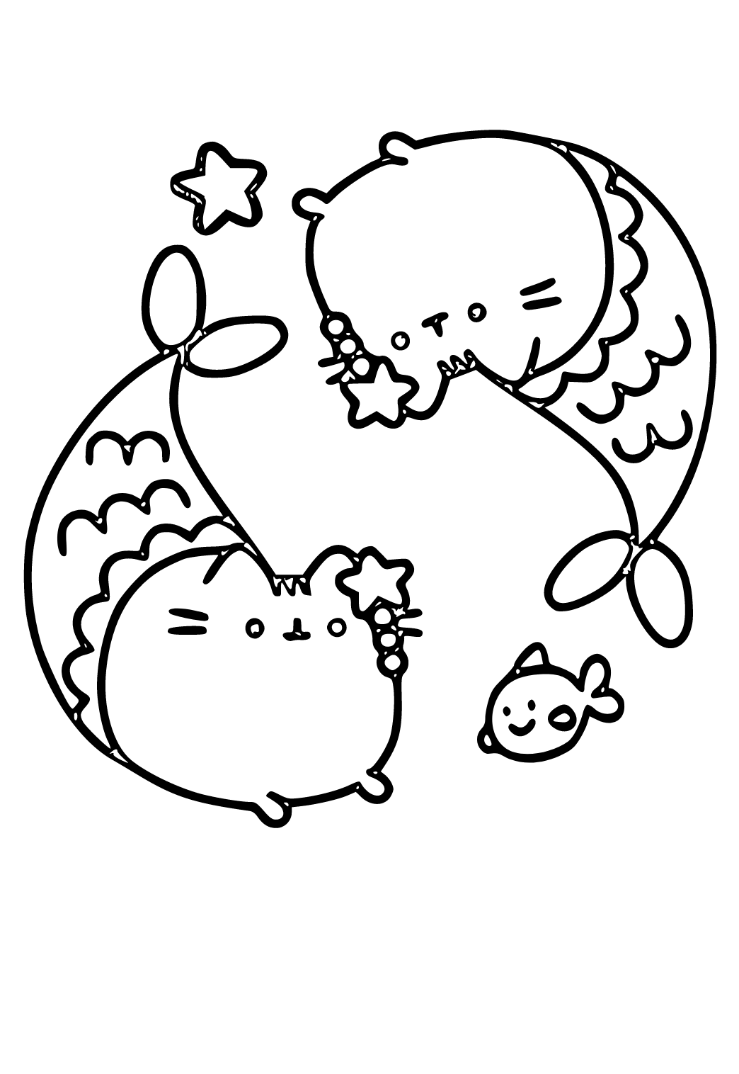 65 Desenhos para colorir kawaii e imprimir  Pusheen coloring pages, Cat  coloring page, Mermaid coloring pages