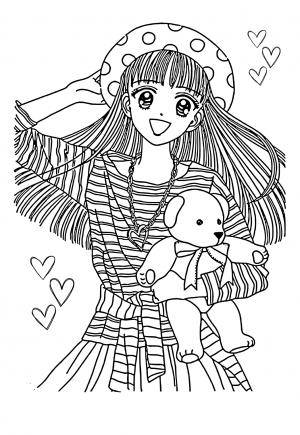 drawing cartoon cute coloring page line art, outline anime manga kawaii  kids 6226078 Vector Art at Vecteezy